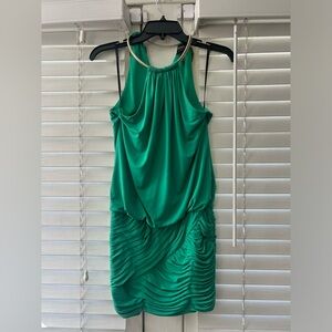 Laundry by Shelli Segal green halter dress